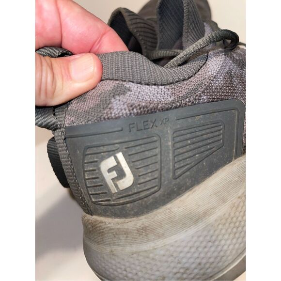 Footjoy FJ Golf Shoes Flex XP Gray Camo Size 9.5 Athletic Fabric‎ Upper - Picture 7 of 9